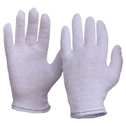 Interlock Poly/Cotton Liner Hemmed Cuff Gloves Men's Size