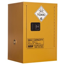 TOXIC SUBSTANCE STORAGE CABINET: 30L - 1 DOOR - 1 SHELF