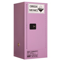 CORROSIVE SUBSTANCE STORAGE CABINET: METAL - 60L - 1 DOOR - 2 SHELVES