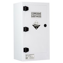 CORROSIVE SUBSTANCE STORAGE CABINET: POLYPROPYLENE - 80L - 1 DOOR - 2 SHELVES