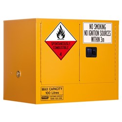 CLASS 4 DANGEROUS GOODS STORAGE CABINET: 100L - 2 DOORS - 1 SHELF