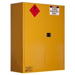 FLAMMABLE LIQUID STORAGE CABINET: 350L - 2 DOORS - 3 SHELVES