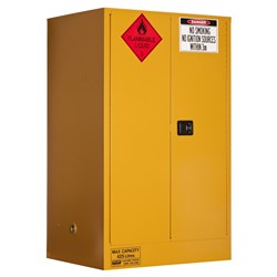 FLAMMABLE LIQUID STORAGE CABINET: 425L - 2 DOORS - 3 SHELVES