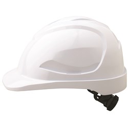 V9 Hard Hat Unvented Ratchet Harness - White