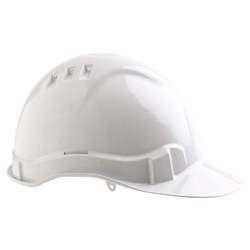 V6 Hard Hat Vented Pushlock Harness - White