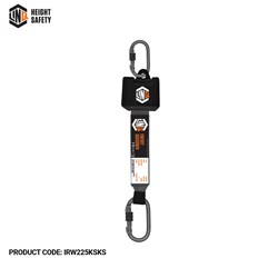 Self Retracting 2.5M Webbing Lanyard with Hardware KS X2