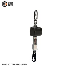 Self Retracting 2.5M Webbing Lanyard with Hardware KS & SN