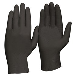 Disposable Black Nitrile Powder Free Gloves Large