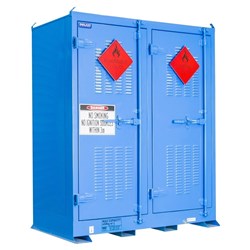 DANGEROUS GOODS OUTDOOR STORAGE CABINET:450L - 2 DOORS - 6 SHELVES