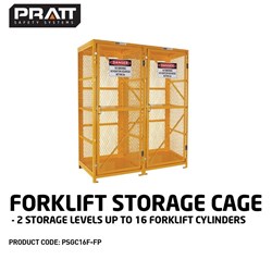 Forklift Storage Cage. 2 Storage Levels Up To 16 Forklift Cylinders. (Comes Flat Packed - Assembly Required)