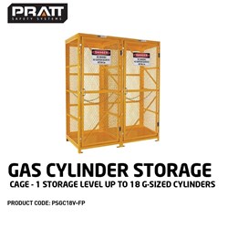 Gas Cylinder Storage Cage. 1 Storage Level Up To 18 G-Sized Cylinders. (Comes Flat Packed - Assembly Required)