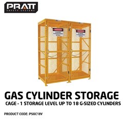 Gas Cylinder Storage Cage. 1 Storage Level Up To 18 G-Sized Cylinders