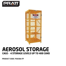 Aerosol Storage Cage. 4 Storage Levels Up To 400 Cans. (Comes Flat Packed - Assembly Required)