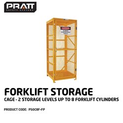 Forklift Storage Cage. 2 Storage Levels Up To 8 Forklift Cylinders. (Comes Flat Packed - Assembly Required)