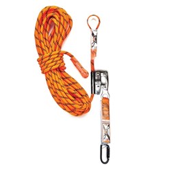 Rope Kermantle 15M C/W Rope Grab & Perm Attach Shocky with Screwgate Kara