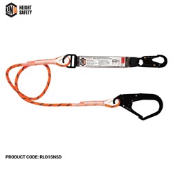 Single Leg Kernmantle 2M Shock Absorb Rope Lanyard with Hardware SN & SD