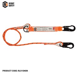 Single Leg Kernmantle 2M Shock Absorb Rope Lanyard With Hardware Sn X2