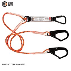 Double Leg Kernmantle 2M Shock Absorb Rope Lanyard with Hardware KT & SD