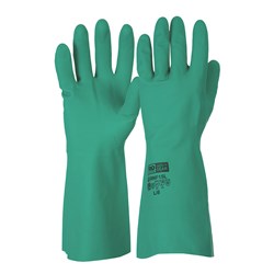 Green Nitrile Gloves Large (8)
