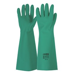 45Cm Green Nitrile Gauntlet Gloves Medium (8)