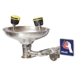 Wall Mounted Eye Wash With Bowl - No Foot Treadle