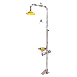 Combination Shower With Eye & Face Wash, Bowl & Foot Treadle