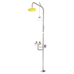 Combination Shower With Eye Wash And Bowl - No Foot Treadle