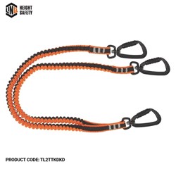 Twin Tail Tool Lanyard With 3 X Double Action Karabiners