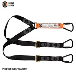 Elite Double Leg Shock Absorbing 2M Adjustable Lanyard  with Hardware KT X3