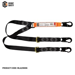 Elite Double Leg Shock Absorbing 2M Adjustable Lanyard  with Hardware SN X3