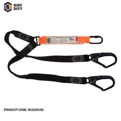 Elite Double Leg Elasticated Lanyard with Hardware KS & SD X2