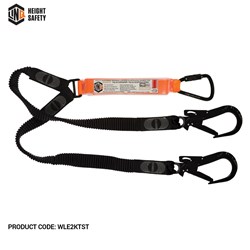 Elite Double Leg Elasticated Lanyard with Hardware KT & ST X2