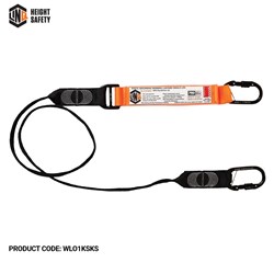 Elite Single Leg Shock Absorbing Webbing Lanyard with Hardware KS X2