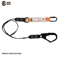 Elite Single Leg Shock Absorbing Webbing Lanyard with Hardware KS & SD