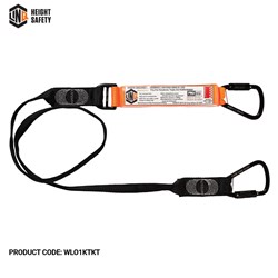 Elite Single Leg Shock Absorbing Webbing Lanyard with Hardware KT X2