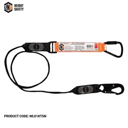 Elite Single Leg Shock Absorbing Webbing Lanyard with Hardware KT & SN