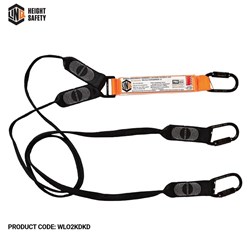 Elite Double Leg Shock Absorbing Webbing Lanyard with Hardware KD X3