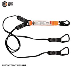 Elite Double Leg Shock Absorbing Webbing Lanyard with Hardware SN & KT X2