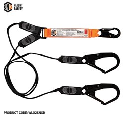 Elite Double Leg Shock Absorbing Webbing Lanyard with Hardware SN & SD X2
