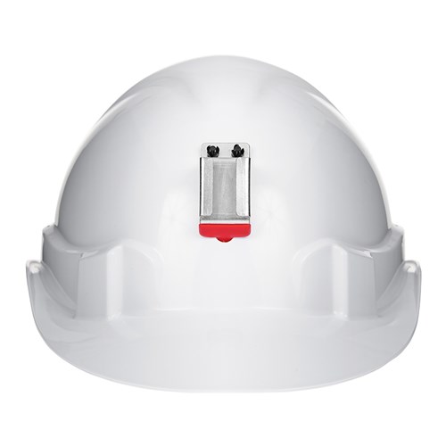 V6 Hard Hat Vented With Lamp Bracket And Pushlock Harness - White