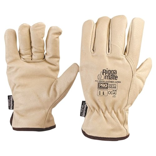Riggamate Pig Grain Leather Gloves Large Paramount Safety Products