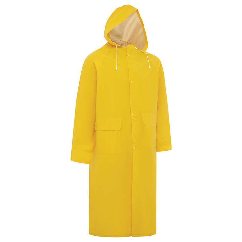 Yellow Full Length PVC Rain Coat Small Paramount Safety Products Paramount Safety Products