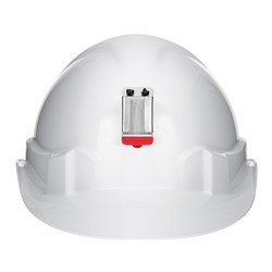 V6 Hard Hat Vented With Lamp Bracket And Pushlock Harness - White
