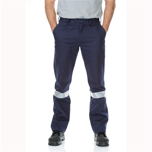 Cotton Drill Regular Weight Taped Work Pants Navy 127St