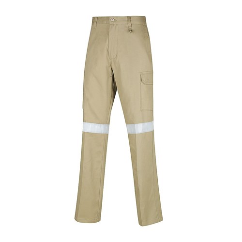 Midweight Cotton Drill Taped Cargo Pants Khaki 117ST