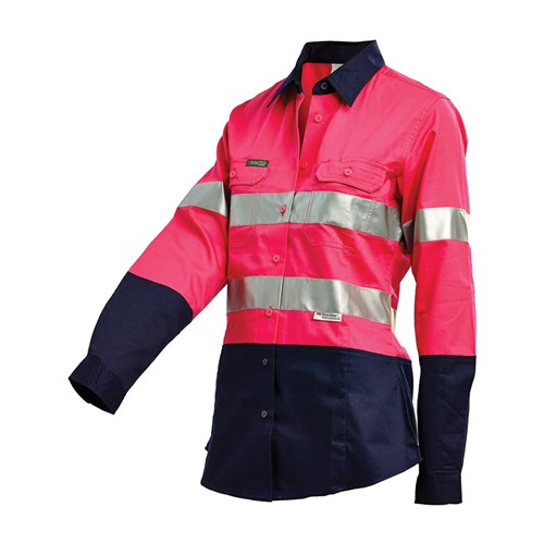 Hi-Vis Women'S 2 Tone Lightweight Taped Shirt