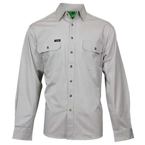 Lightweight Full Button Shirt Stone Xl