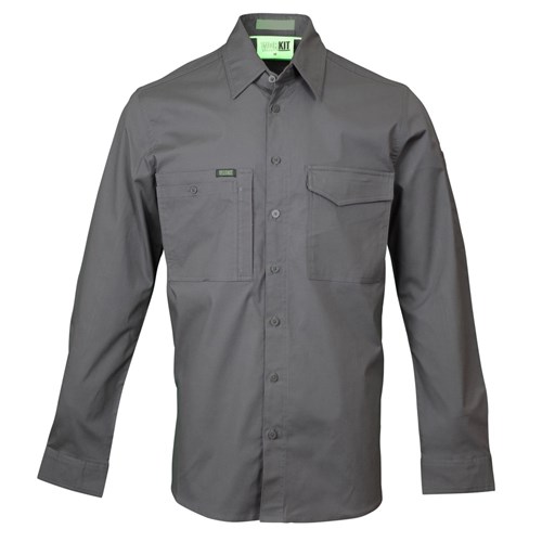 Velocity Stretch Lightweight Ripstop Travel Shirt Charcoal 3Xl