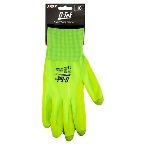 G-Tek Superskin Neo Hi Vis Yellow Glove