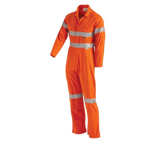 Hi Vis Lightweight Single Tone Taped Coverall with Nylon Press Studs